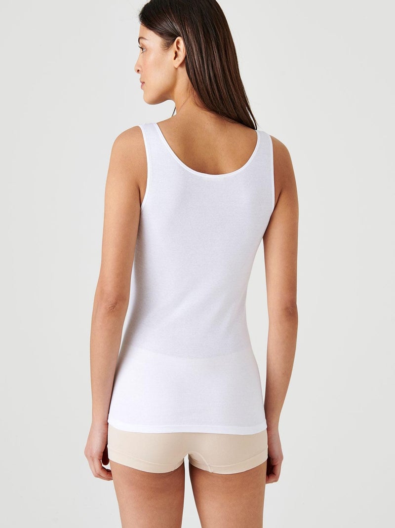 Débardeur Essential pur coton peigné - Damart Blanc - Kiabi
