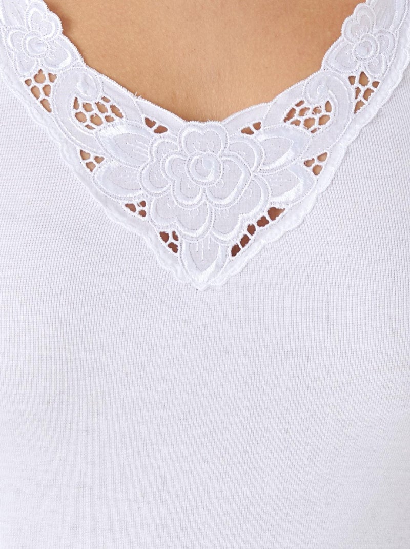 Débardeur Essential pur coton peigné - Damart Blanc - Kiabi