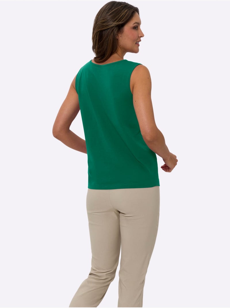 Débardeur Facile à Assortir - Taille Standard - Moda Vilona Vert - Kiabi