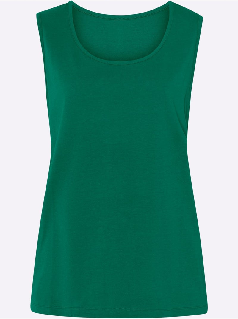 Débardeur Facile à Assortir - Taille Standard - Moda Vilona Vert - Kiabi