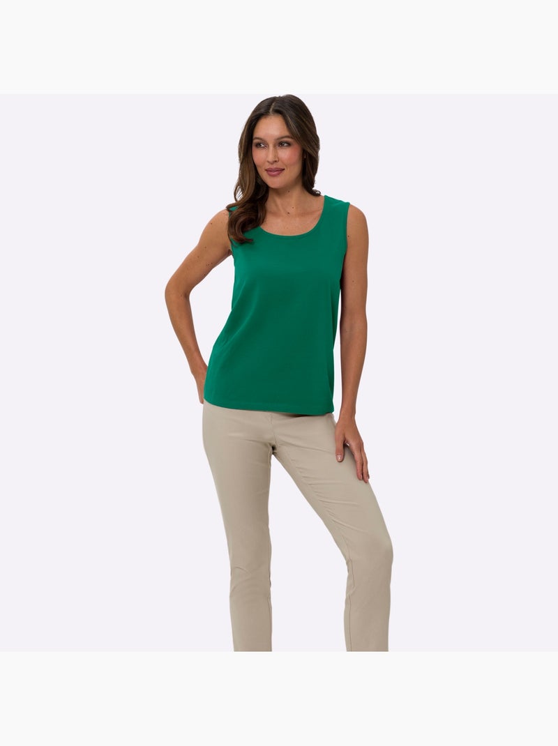 Débardeur Facile à Assortir - Taille Standard - Moda Vilona Vert - Kiabi