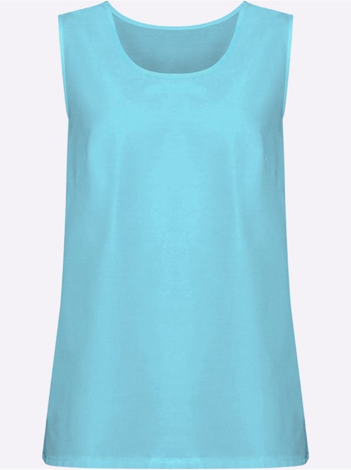 Débardeur féminin à encolure arrondie et fentes latérales - Taille standard - Moda Vilona - Kiabi Débardeur féminin à encolure arrondie et fentes latérales - Taille standard - Moda Vilona - Kiabi