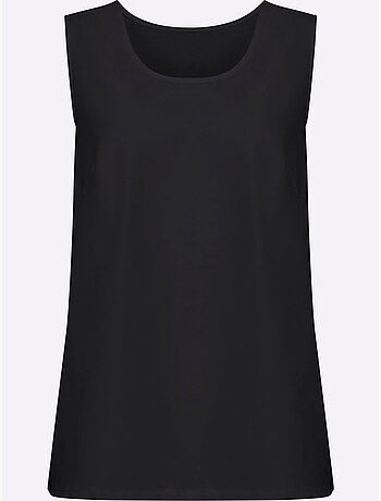 Débardeur féminin à encolure arrondie avec fentes latérales - Taille standard - Moda Vilona