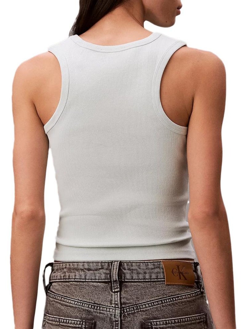 Débardeur femme calvin klein jeans a woven label Vert - Kiabi