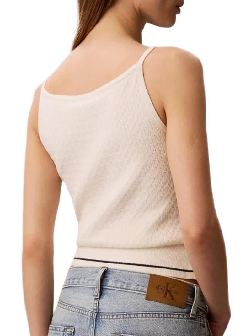 Débardeur Femme Calvin Klein Jeans Beige - Kiabi