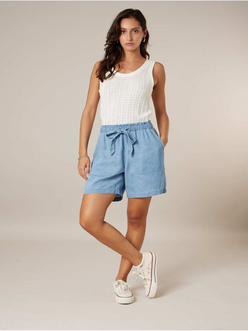 Débardeur femme en coton 'Deeluxe' Blanc - Kiabi