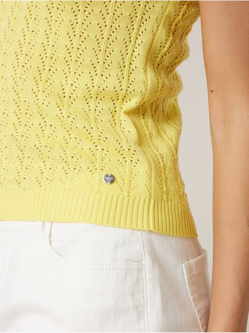 Débardeur femme en coton 'Deeluxe' Jaune - Kiabi
