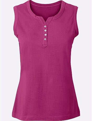 Débardeur Boutons Imitation Nacre - Taille Standard - Moda Vilona