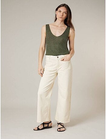 Débardeur femme en maille fantisie 'Deeluxe'