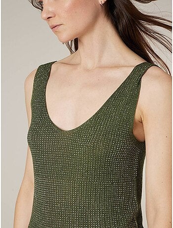 Débardeur femme en maille fantisie 'Deeluxe'