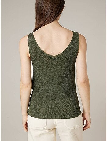 Débardeur femme en maille fantisie 'Deeluxe'