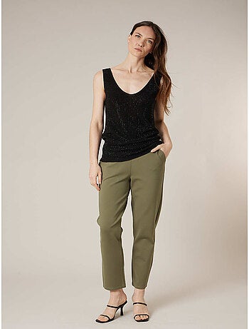 Débardeur femme en maille fantisie 'Deeluxe'