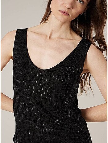 Débardeur femme en maille fantisie 'Deeluxe'