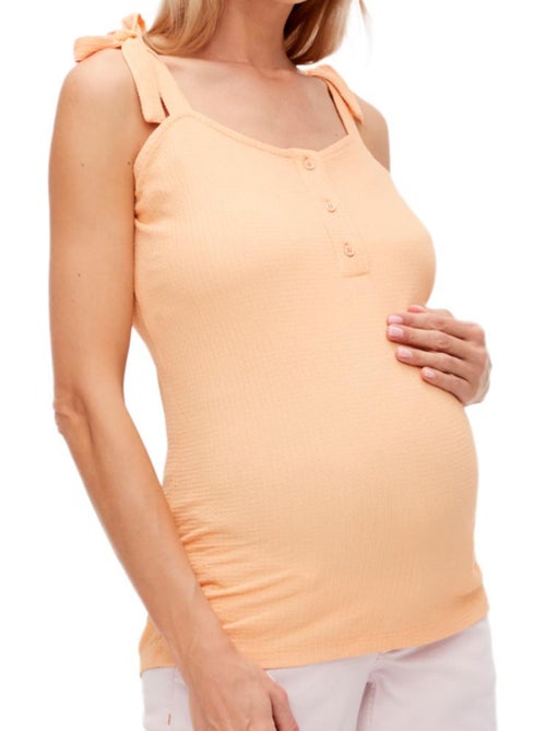 Débardeur Orange Chipie Cotelé Taille M (3) – Neuf Avec étiquettes