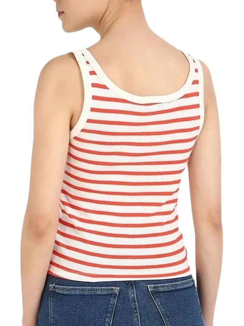 Débardeur  Femme Tommy Hilfiger Slim Button Tank Blanc - Kiabi