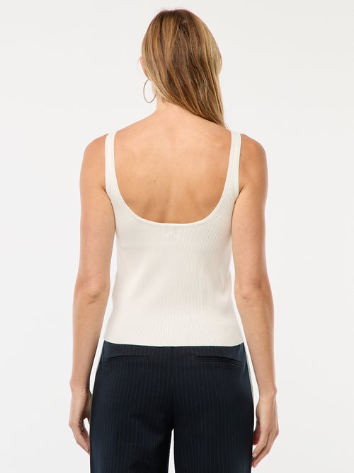 Débardeur fin en maille côtelée - Kiabi