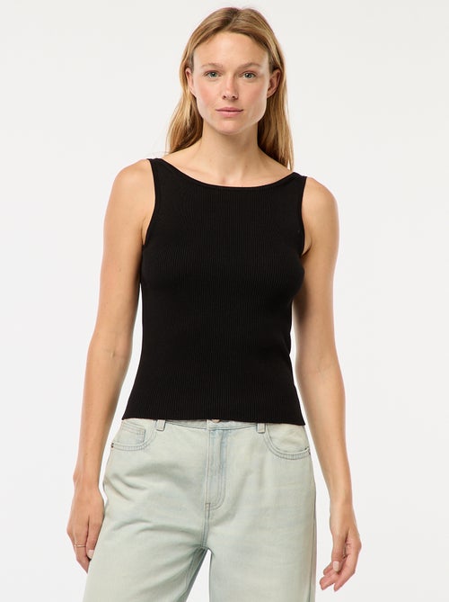 Débardeur fin en maille côtelée - Kiabi