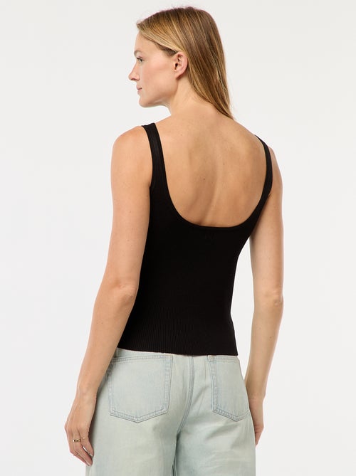 Débardeur fin en maille côtelée - Kiabi