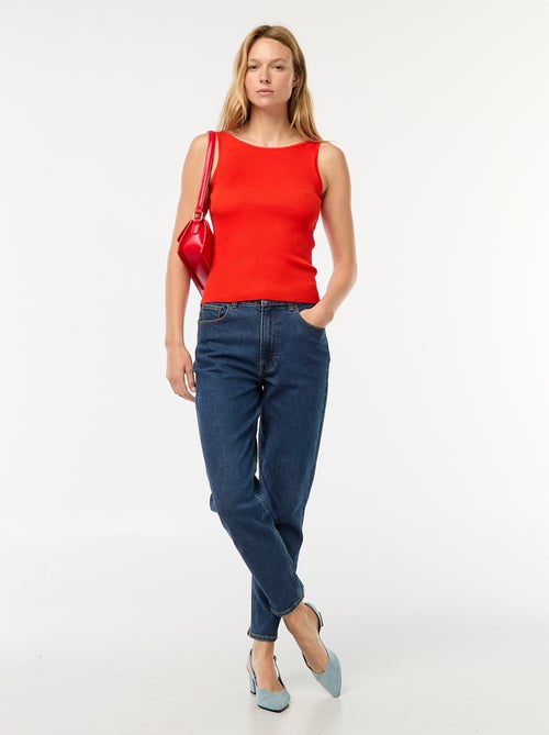 Débardeur fin en maille côtelée - Kiabi