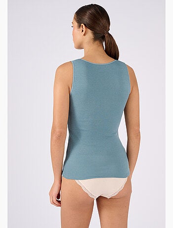 Débardeur fine côte guipure Thermolactyl thermique - Damart