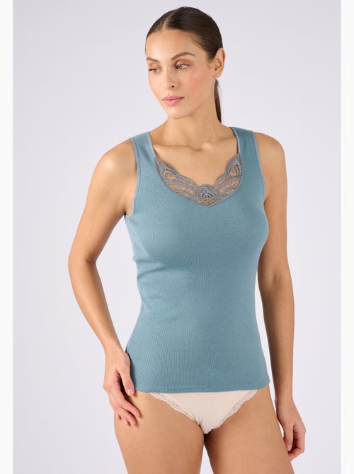 Débardeur fine côte guipure Thermolactyl thermique - Damart - Kiabi