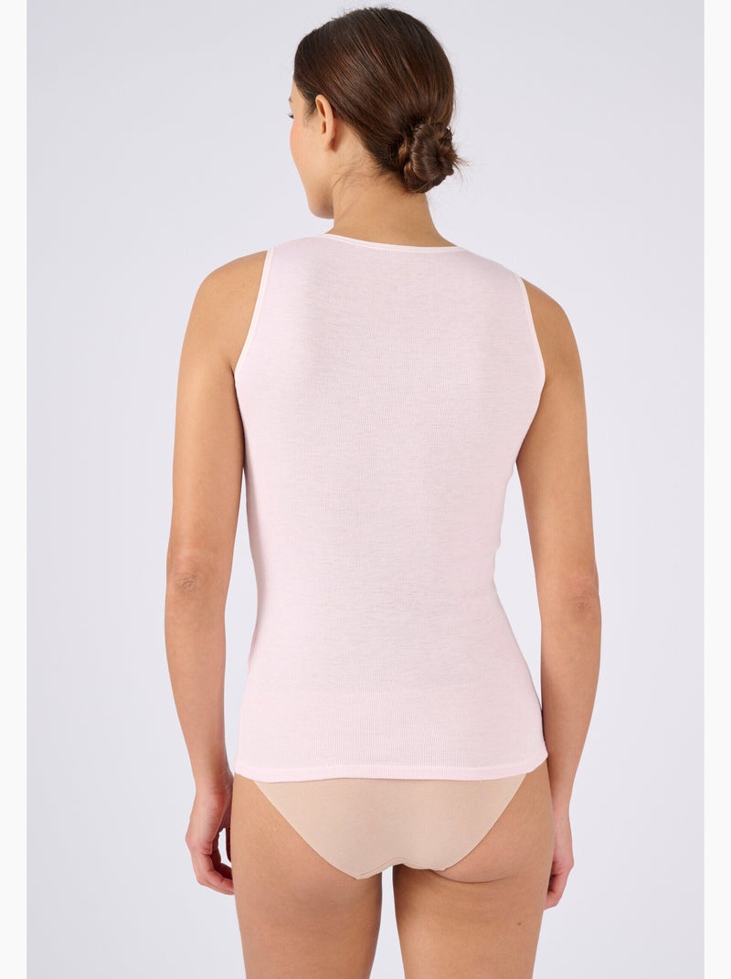 Débardeur fine côte Thermolactyl thermique - Damart Rose - Kiabi
