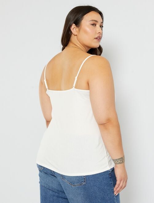 Debardeur blanc femme grande taille pas cher Kiabi