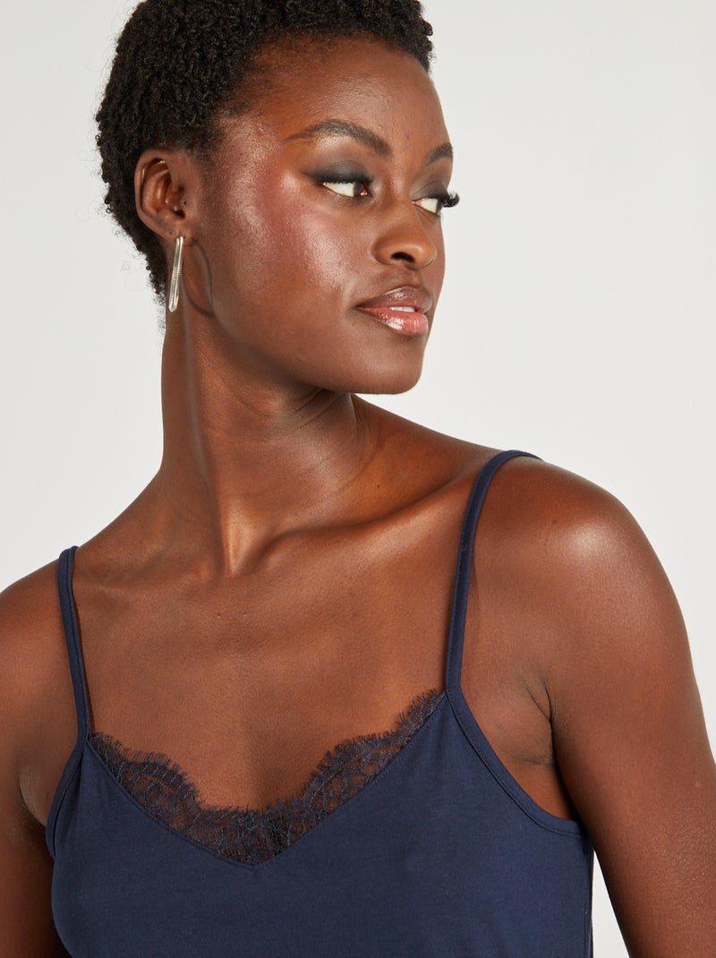 Débardeur fines bretelles Bleu marine - Kiabi