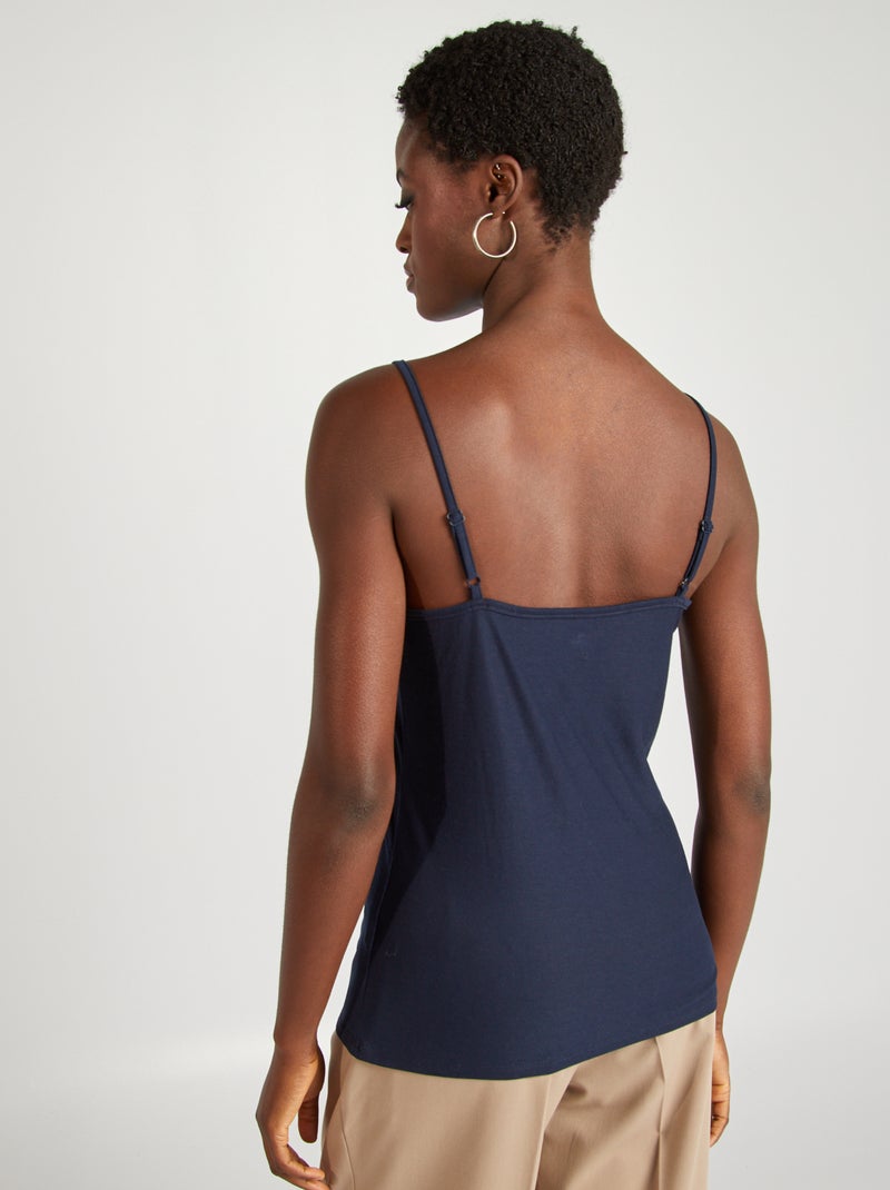 Débardeur fines bretelles Bleu marine - Kiabi