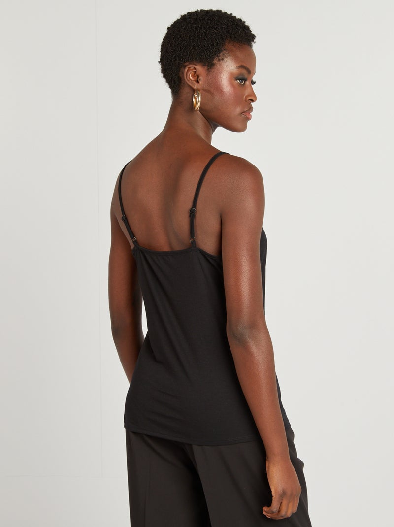 Débardeur fines bretelles Noir - Kiabi