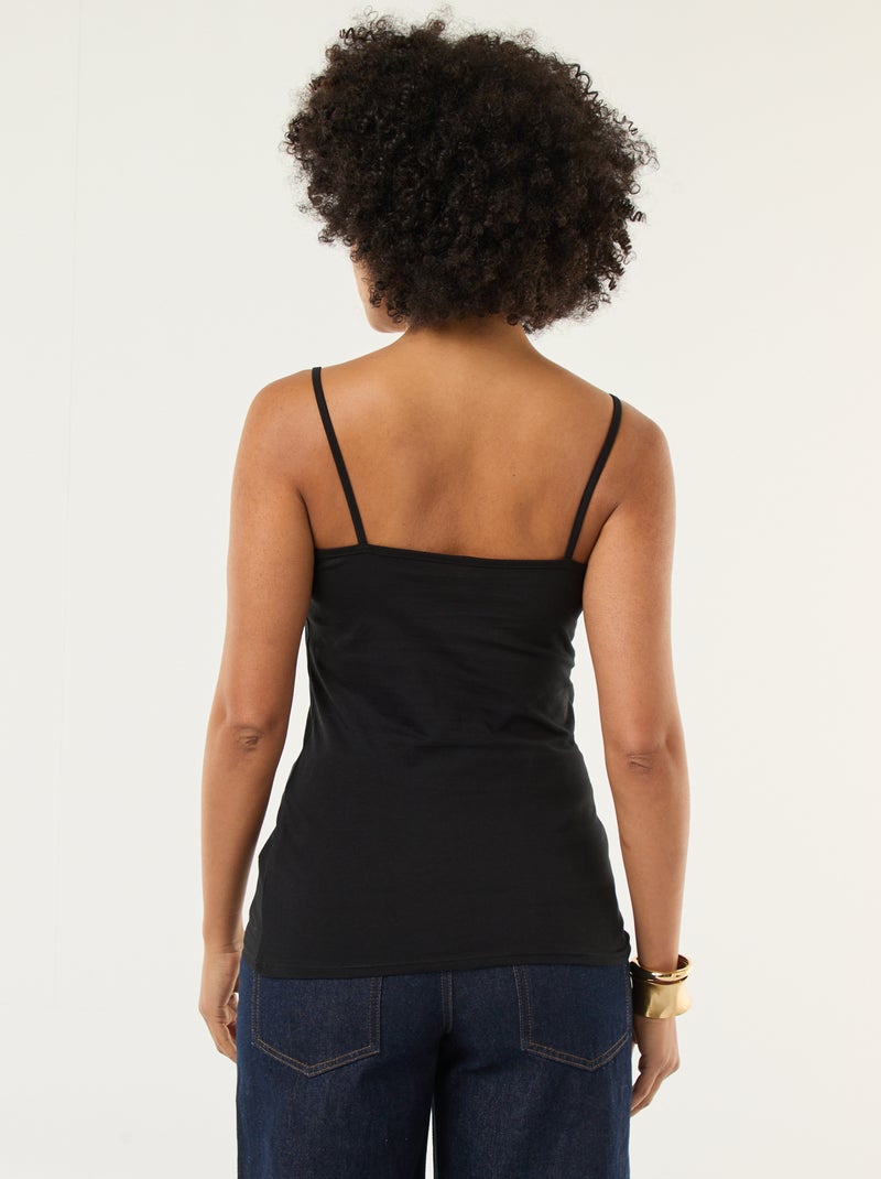 Débardeur fines bretelles Noir - Kiabi