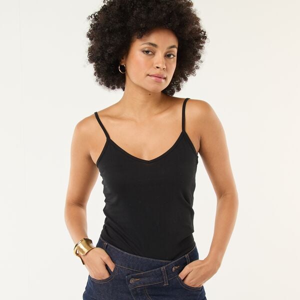 Debardeur noir fine bretelle Clearance