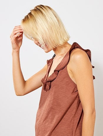 Débardeur fluide à volants - Kiabi