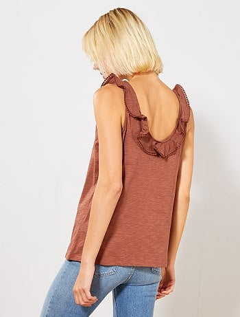 Débardeur fluide à volants - Kiabi