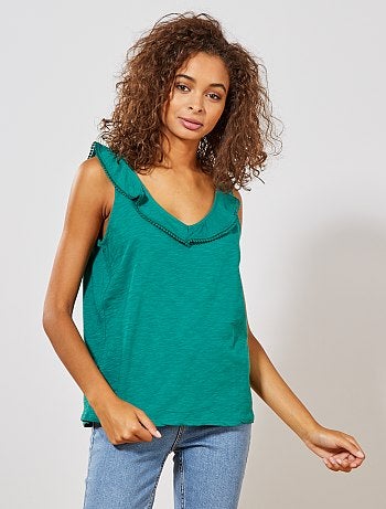 Débardeur fluide à volants - Kiabi