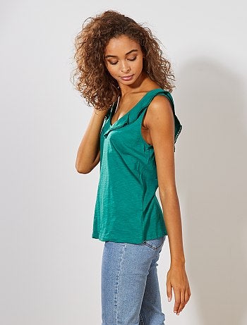 Débardeur fluide à volants - Kiabi