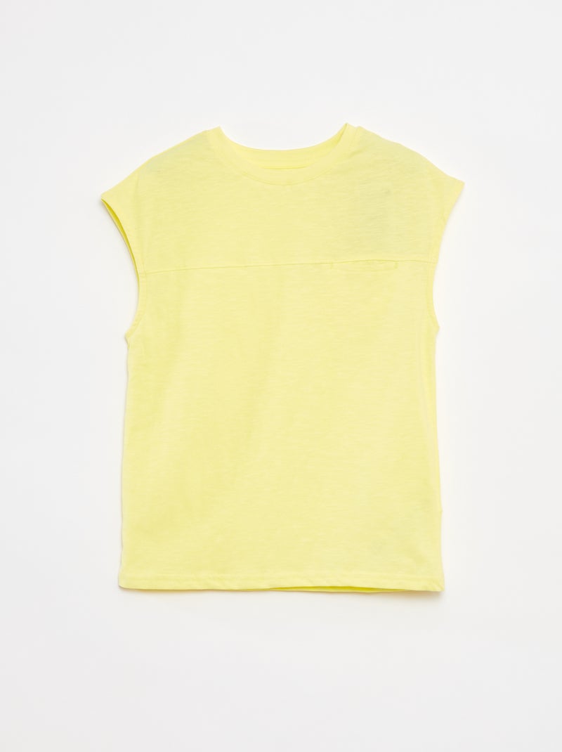 Débardeur forme loose avec découpe poitrine Jaune - Kiabi