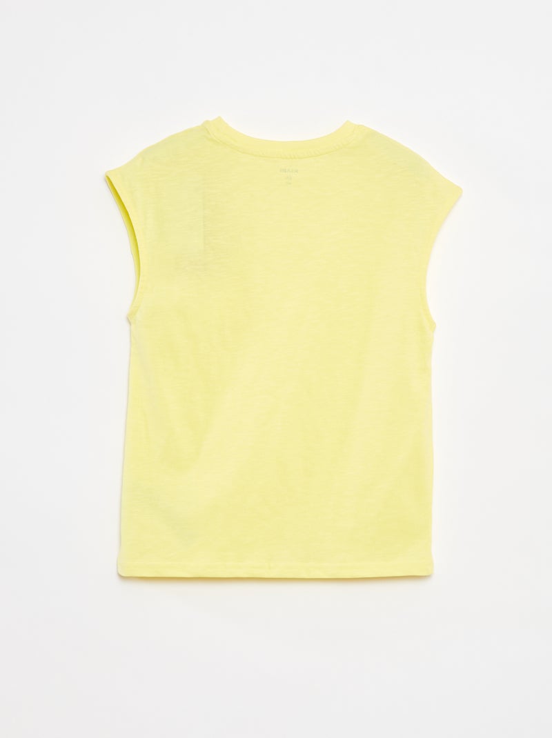 Débardeur forme loose avec découpe poitrine Jaune - Kiabi