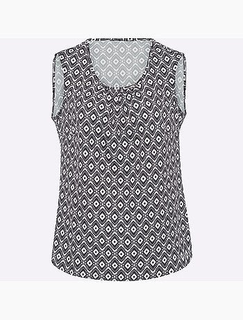 Débardeur Fronce Légère à L'encolure - Taille Standard - Moda Vilona