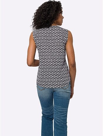 Débardeur Fronce Légère à L'encolure - Taille Standard - Moda Vilona