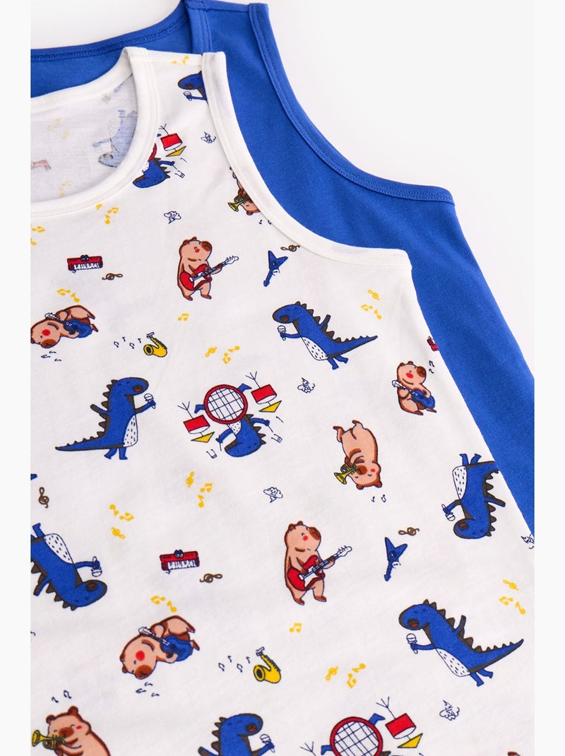 Débardeur garçon music lovers en coton penti Bleu cobalt - Kiabi