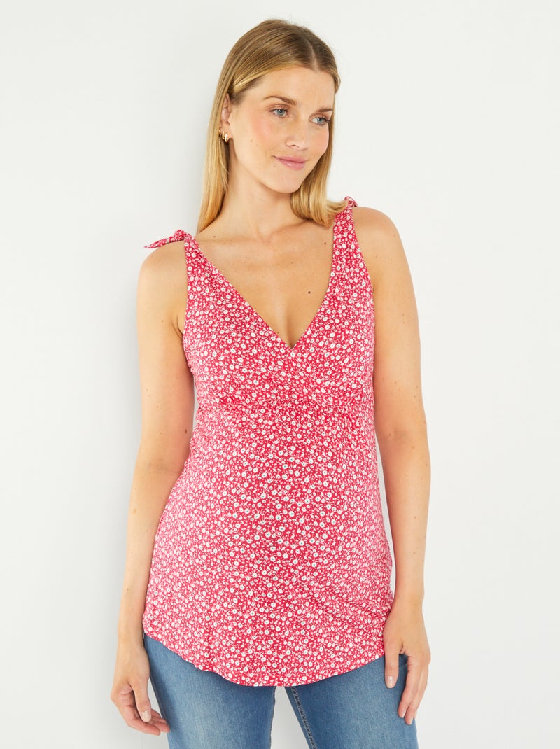 Débardeur grossesse avec imprimé Rose imprimé - Kiabi