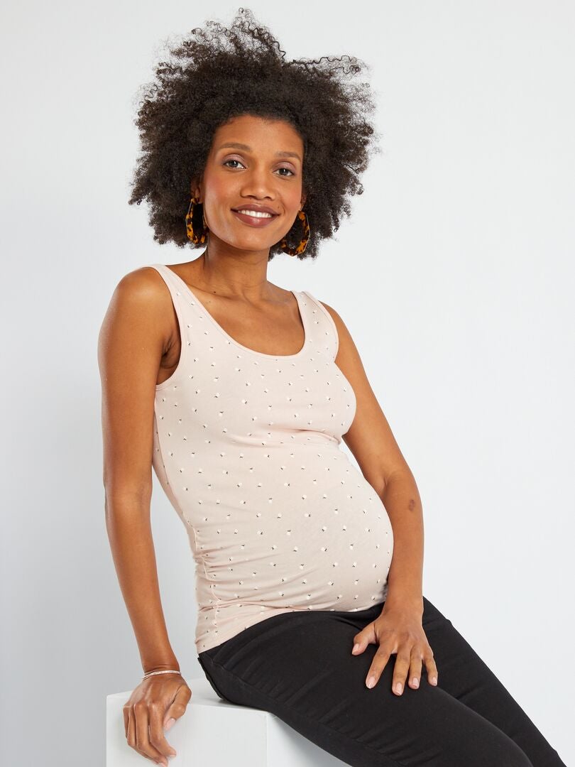 Débardeur grossesse en jersey avec imprimé Rose - Kiabi