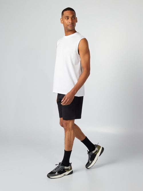 Débardeur homme en coton à col rond et motif fantaisie - Kiabi