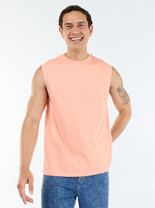 Débardeur homme en coton à col rond regular fit - Kiabi