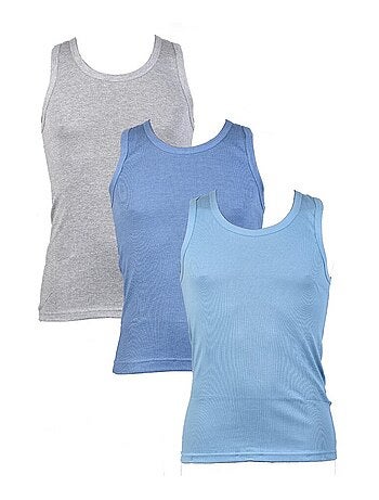 Débardeur Homme Fibre Naturelle Grand Confort - Pack de 3