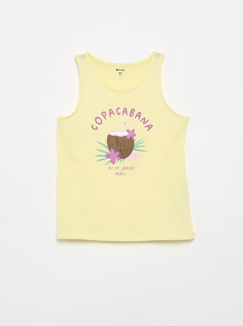 Débardeur imprimé à col rond - Kiabi