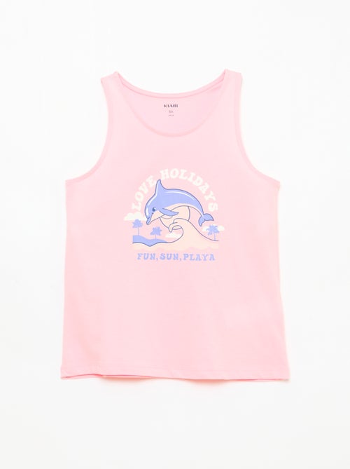 Débardeur imprimé à col rond - Kiabi