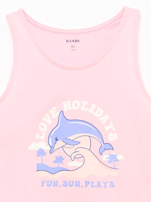 Débardeur imprimé à col rond - Kiabi