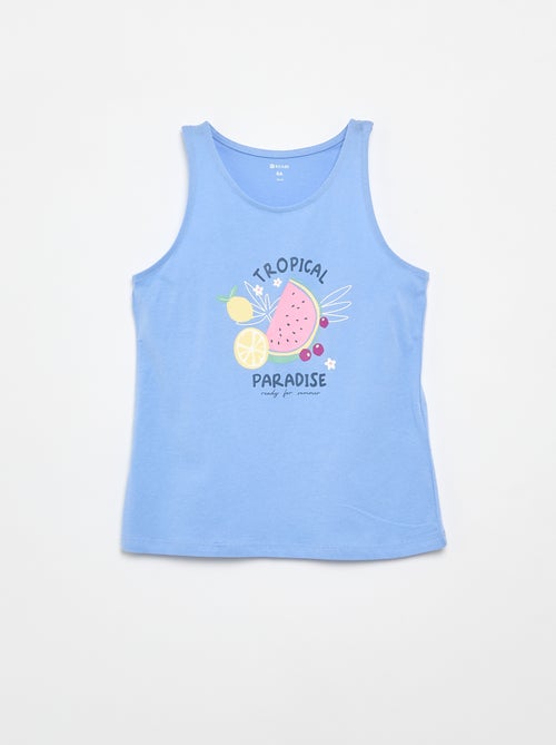 Débardeur imprimé à col rond - Kiabi